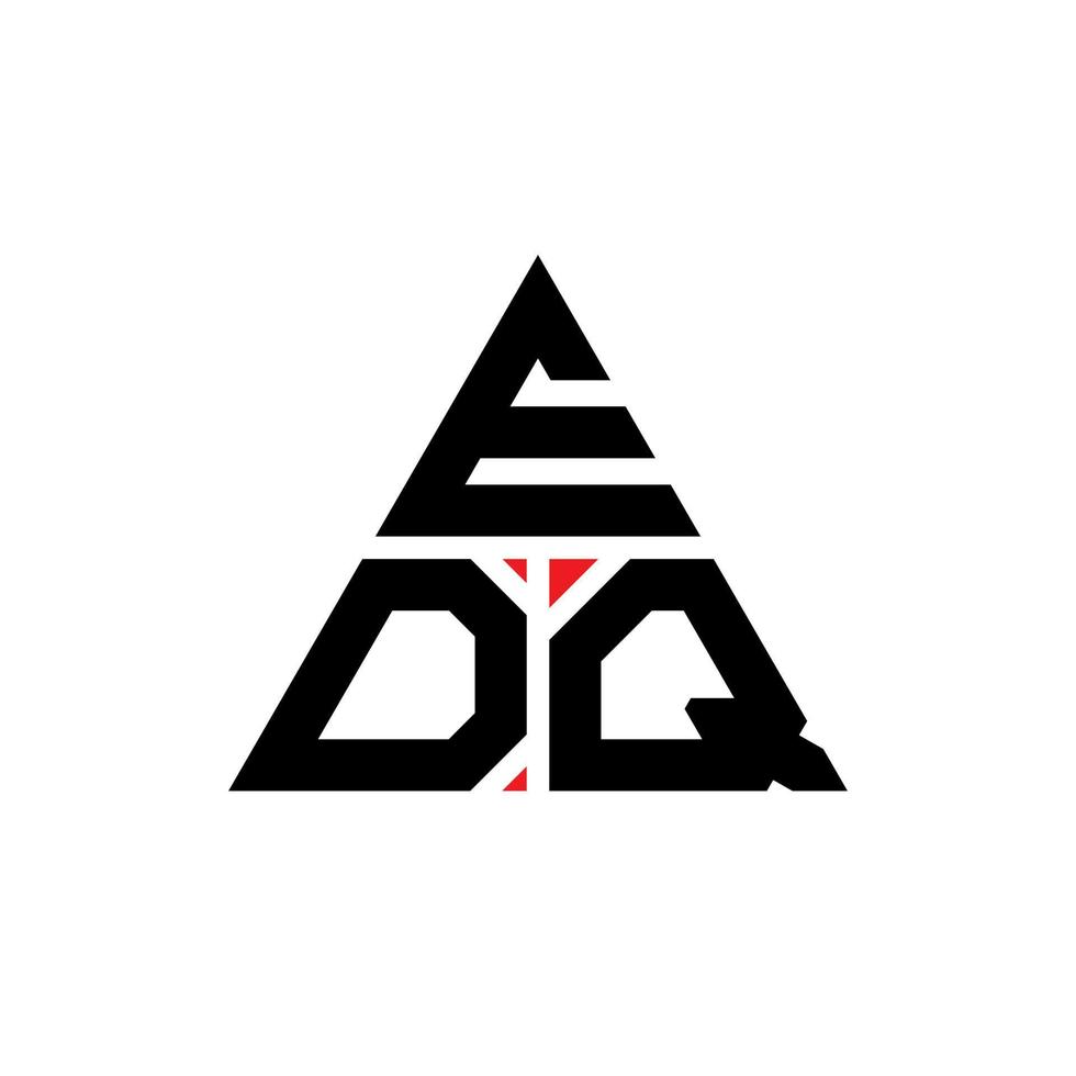 edq triangel bokstavslogotypdesign med triangelform. edq triangel logotyp design monogram. edq triangel vektor logotyp mall med röd färg. edq triangulär logotyp enkel, elegant och lyxig logotyp.