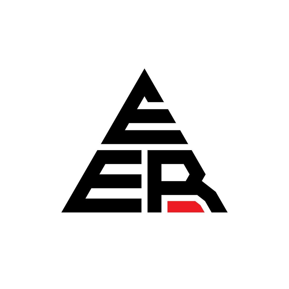 Eer-Dreieck-Buchstaben-Logo-Design mit Dreiecksform. Eer-Dreieck-Logo-Design-Monogramm. Eer-Dreieck-Vektor-Logo-Vorlage mit roter Farbe. eer dreieckiges Logo einfaches, elegantes und luxuriöses Logo. vektor