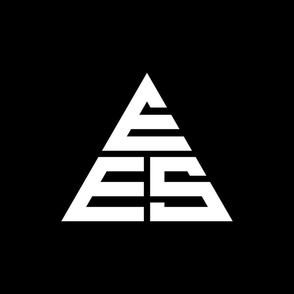 ees Dreiecksbuchstaben-Logo-Design mit Dreiecksform. ees-Dreieck-Logo-Design-Monogramm. ees-Dreieck-Vektor-Logo-Vorlage mit roter Farbe. ees dreieckiges Logo einfaches, elegantes und luxuriöses Logo. vektor