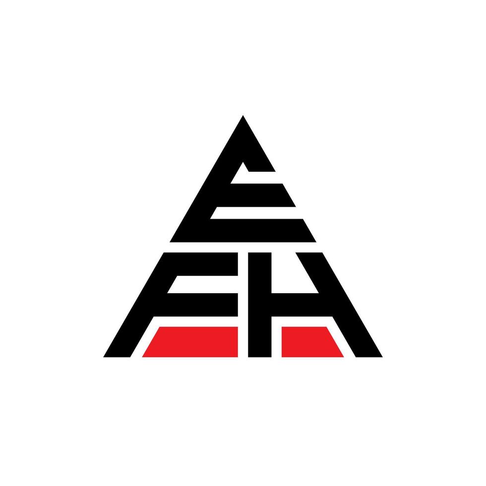 efh-Dreieck-Buchstaben-Logo-Design mit Dreiecksform. efh-Dreieck-Logo-Design-Monogramm. efh-Dreieck-Vektor-Logo-Vorlage mit roter Farbe. efh dreieckiges Logo einfaches, elegantes und luxuriöses Logo. vektor