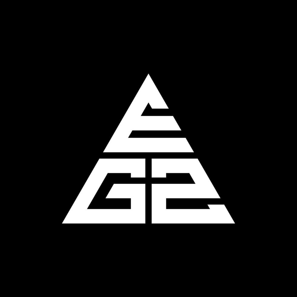 egz Dreiecksbuchstaben-Logo-Design mit Dreiecksform. egz-Dreieck-Logo-Design-Monogramm. egz-Dreieck-Vektor-Logo-Vorlage mit roter Farbe. egz dreieckiges Logo einfaches, elegantes und luxuriöses Logo. vektor