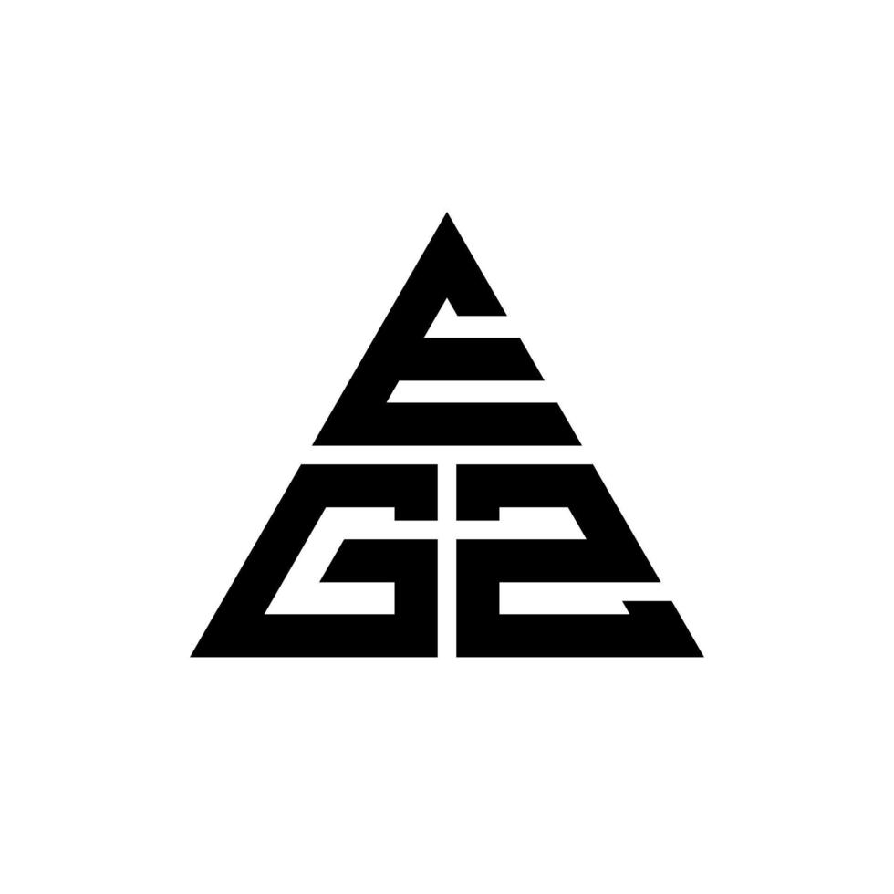 egz triangel bokstavslogotypdesign med triangelform. egz triangel logotyp design monogram. egz triangel vektor logotyp mall med röd färg. egz trekantiga logotyp enkel, elegant och lyxig logotyp.