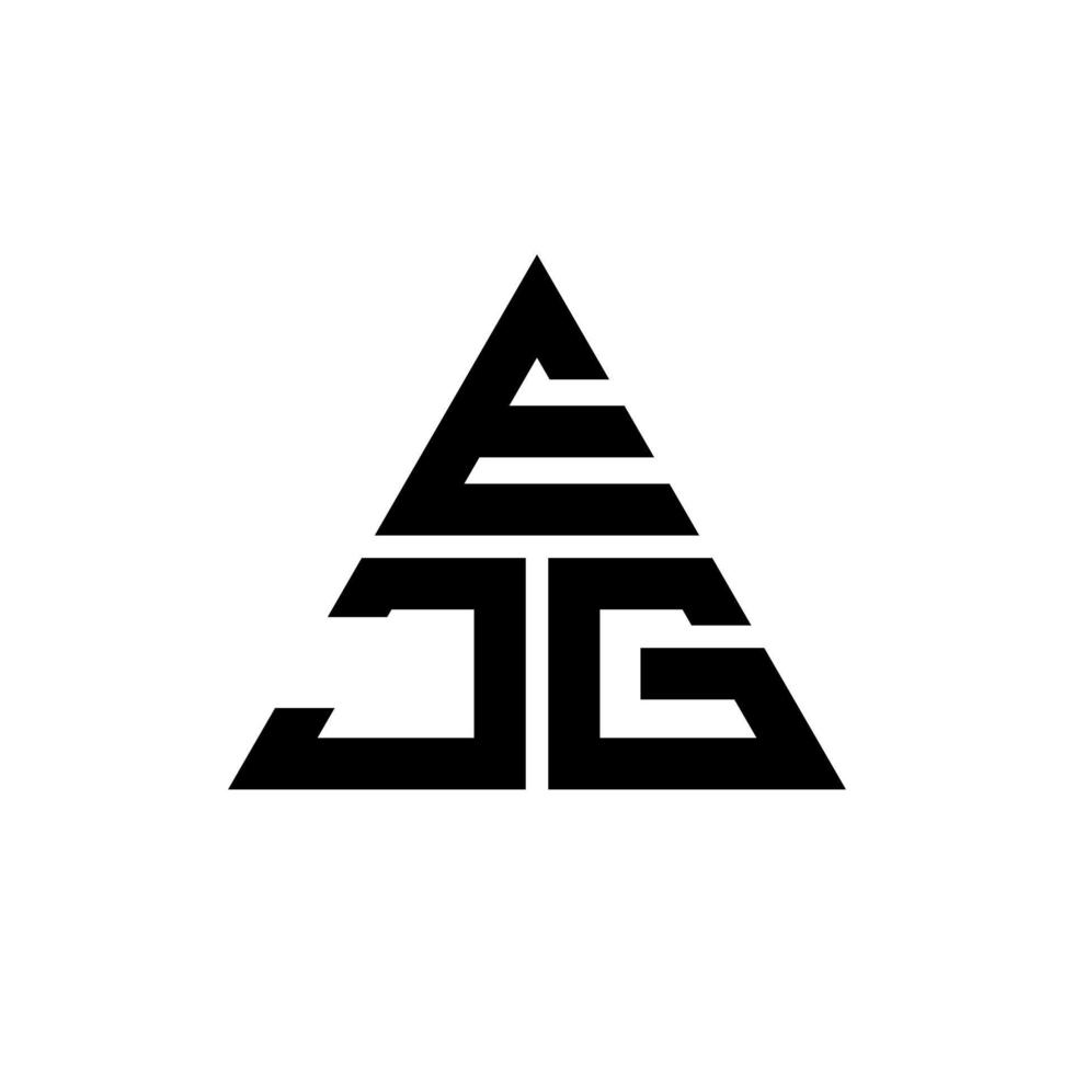 ejg triangel bokstavslogotypdesign med triangelform. ejg triangel logotyp design monogram. ejg triangel vektor logotyp mall med röd färg. ejg triangulär logotyp enkel, elegant och lyxig logotyp.