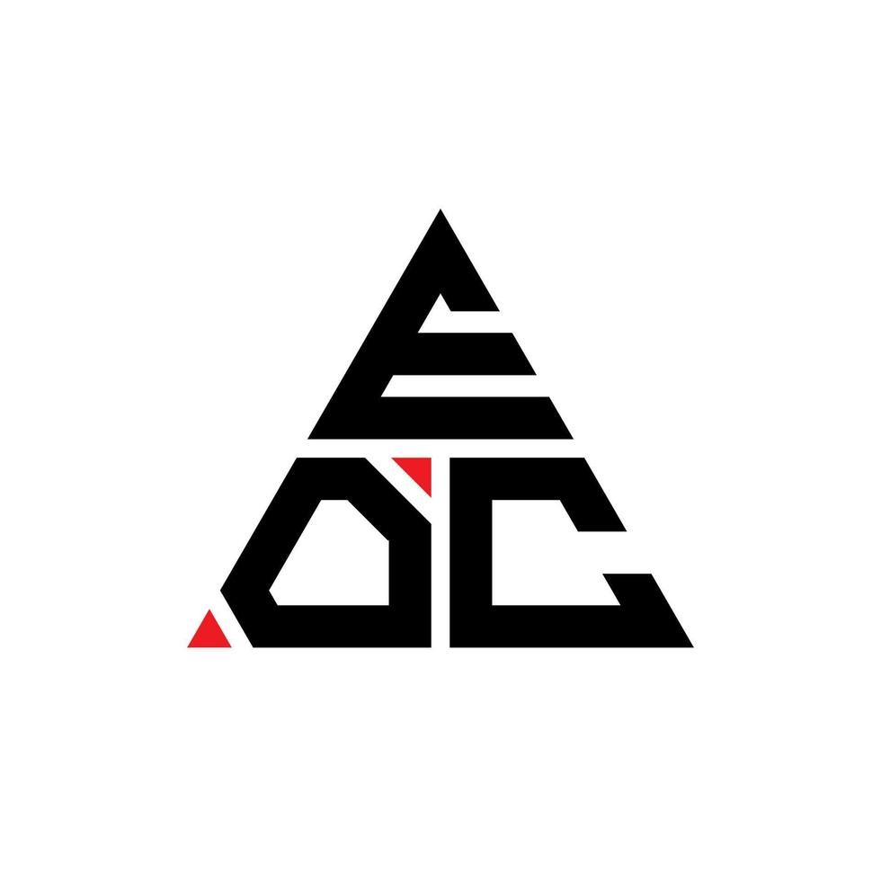 eoc-Dreieck-Buchstaben-Logo-Design mit Dreiecksform. EOC-Dreieck-Logo-Design-Monogramm. EOC-Dreieck-Vektor-Logo-Vorlage mit roter Farbe. eoc dreieckiges Logo einfaches, elegantes und luxuriöses Logo. vektor