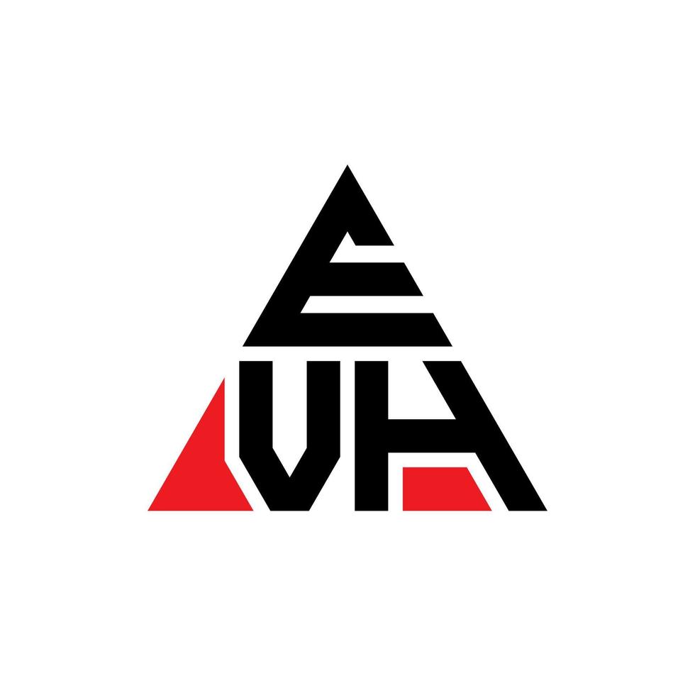 evh Dreiecksbuchstaben-Logo-Design mit Dreiecksform. evh-Dreieck-Logo-Design-Monogramm. evh-Dreieck-Vektor-Logo-Vorlage mit roter Farbe. evh dreieckiges Logo einfaches, elegantes und luxuriöses Logo. vektor
