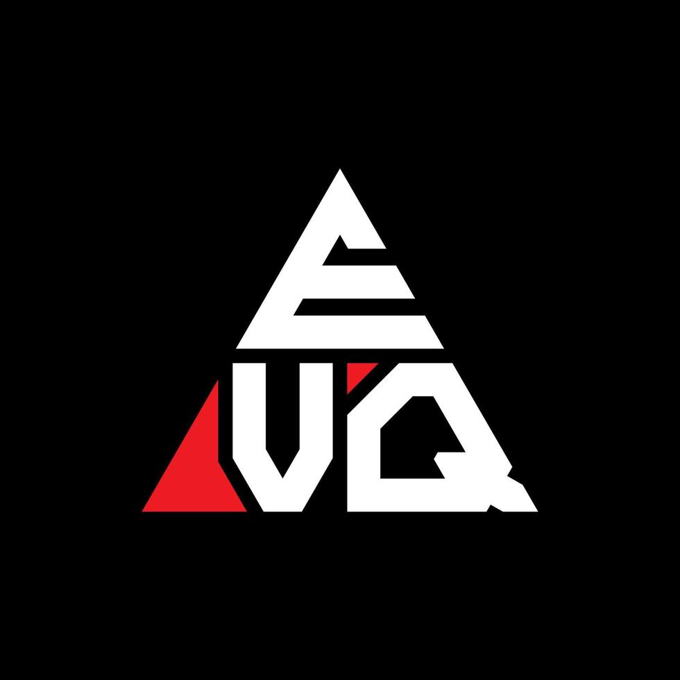 evq-Dreieck-Buchstaben-Logo-Design mit Dreiecksform. evq-Dreieck-Logo-Design-Monogramm. evq-Dreieck-Vektor-Logo-Vorlage mit roter Farbe. evq dreieckiges Logo einfaches, elegantes und luxuriöses Logo. vektor