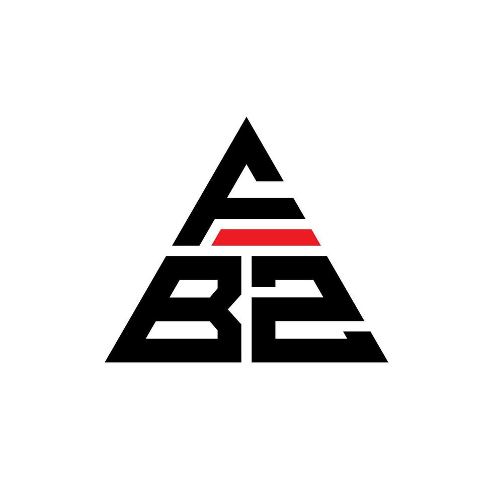 fbz-Dreieck-Buchstaben-Logo-Design mit Dreiecksform. fbz-Dreieck-Logo-Design-Monogramm. fbz-Dreieck-Vektor-Logo-Vorlage mit roter Farbe. fbz dreieckiges Logo einfaches, elegantes und luxuriöses Logo. vektor