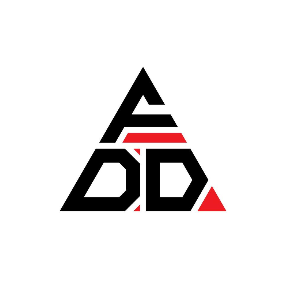 fdd-Dreieck-Buchstaben-Logo-Design mit Dreiecksform. Fdd-Dreieck-Logo-Design-Monogramm. fdd-Dreieck-Vektor-Logo-Vorlage mit roter Farbe. fdd dreieckiges logo einfaches, elegantes und luxuriöses logo. vektor
