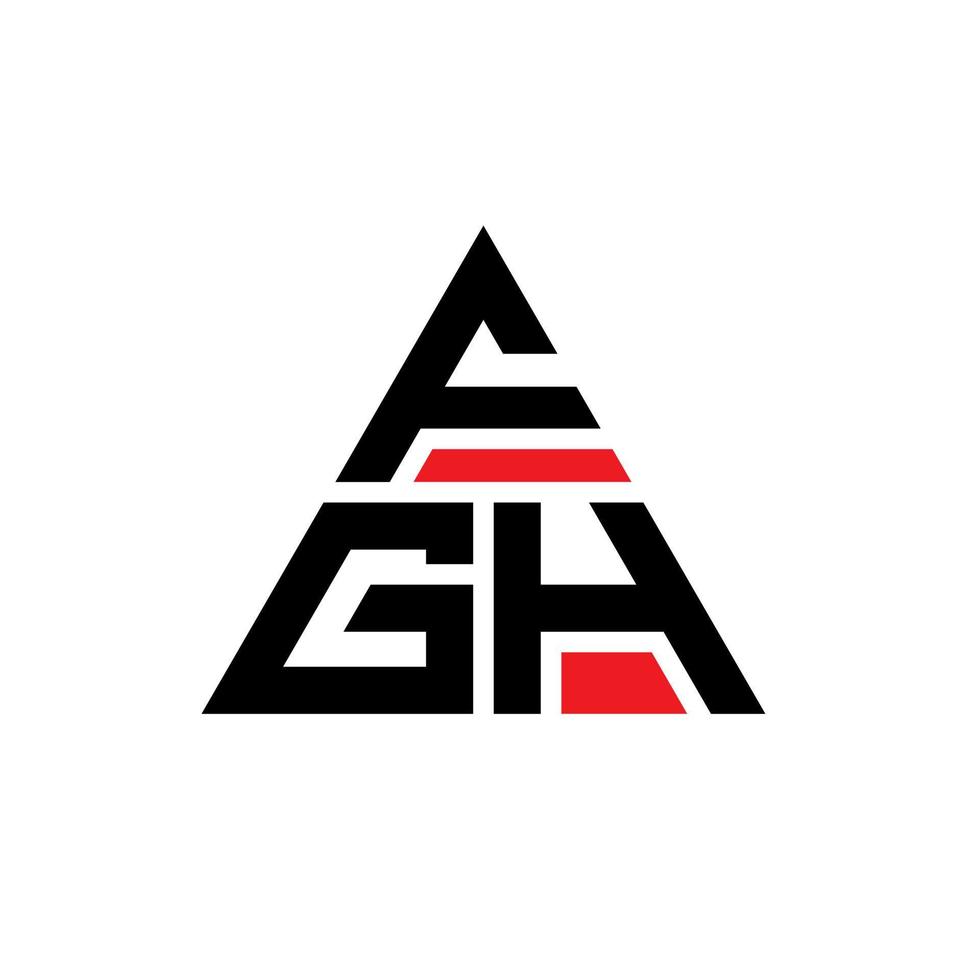 fgh-Dreieck-Buchstaben-Logo-Design mit Dreiecksform. fgh-Dreieck-Logo-Design-Monogramm. fgh-Dreieck-Vektor-Logo-Vorlage mit roter Farbe. fgh dreieckiges Logo einfaches, elegantes und luxuriöses Logo. vektor