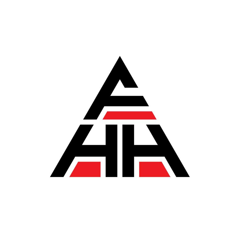 fhh Dreiecksbuchstaben-Logo-Design mit Dreiecksform. fhh-Dreieck-Logo-Design-Monogramm. fhh-Dreieck-Vektor-Logo-Vorlage mit roter Farbe. fhh dreieckiges Logo einfaches, elegantes und luxuriöses Logo. vektor