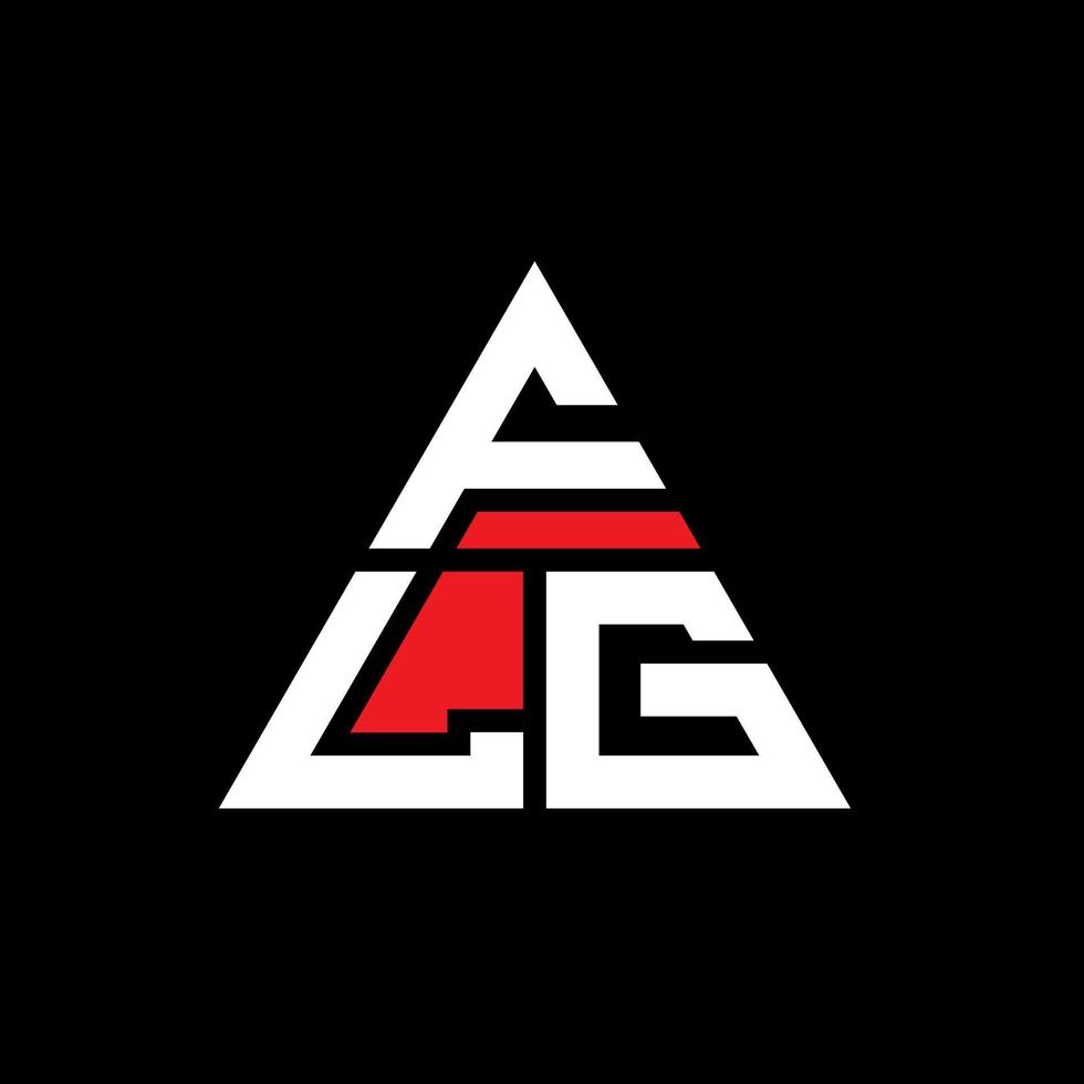 flg Dreieck-Buchstaben-Logo-Design mit Dreiecksform. FLG-Dreieck-Logo-Design-Monogramm. flg Dreieck Vektor-Logo-Vorlage mit roter Farbe. flg dreieckiges Logo einfaches, elegantes und luxuriöses Logo. vektor