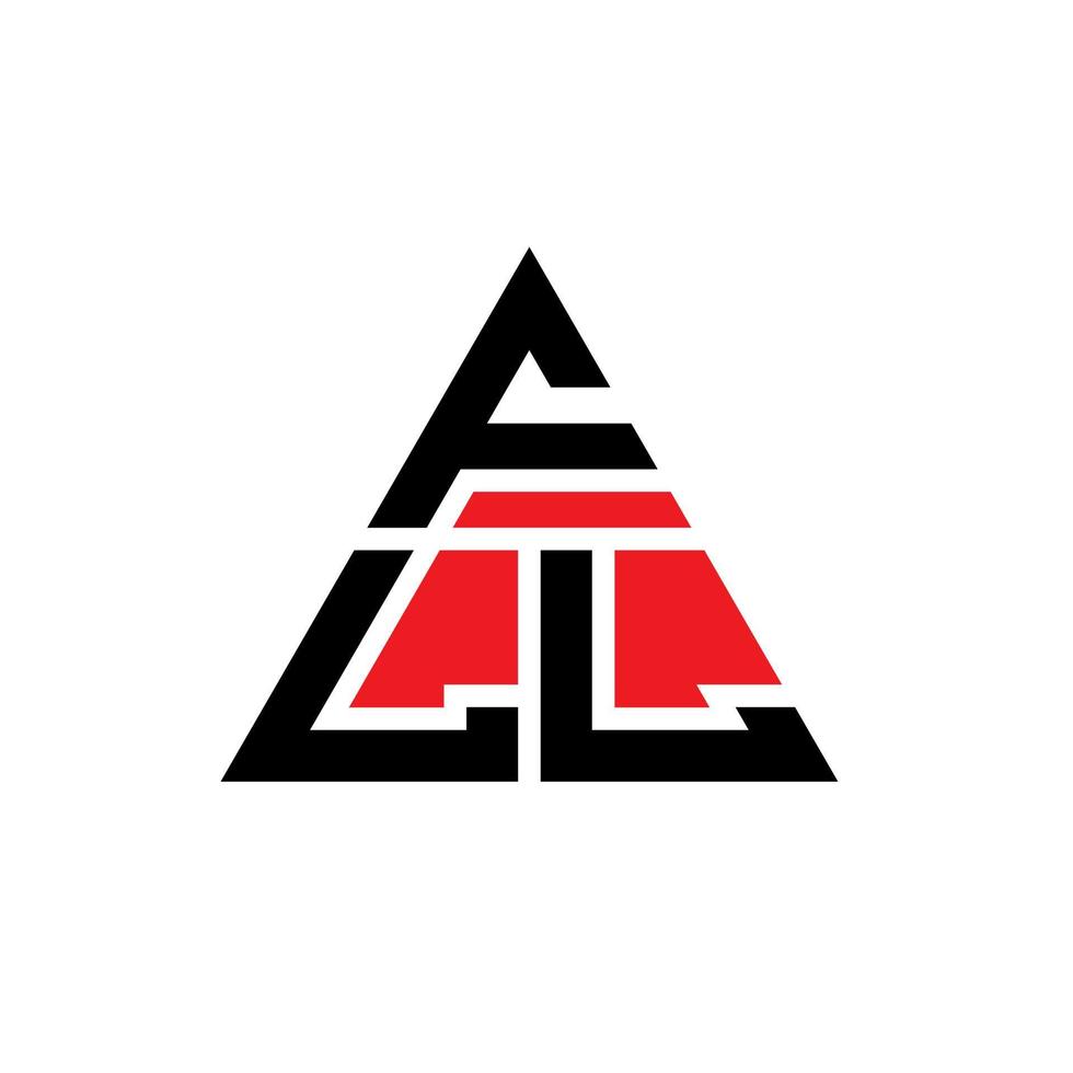 fll Dreiecksbuchstaben-Logo-Design mit Dreiecksform. volles Dreieck-Logo-Design-Monogramm. fll-Dreieck-Vektor-Logo-Vorlage mit roter Farbe. fll dreieckiges Logo einfaches, elegantes und luxuriöses Logo. vektor