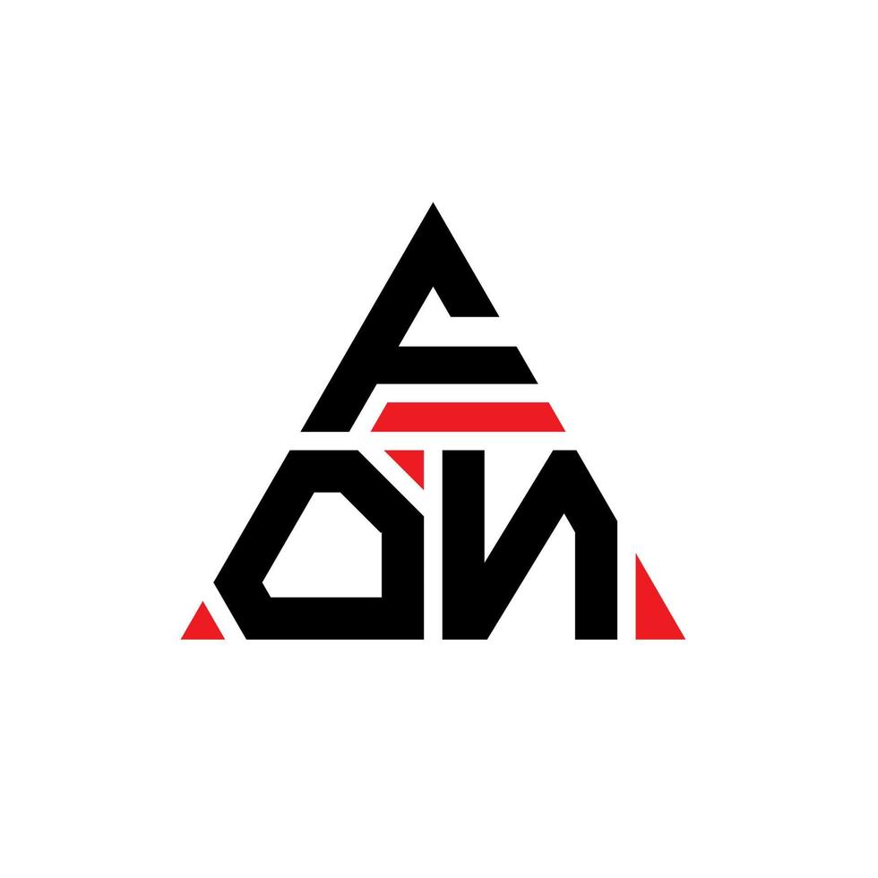 fon Dreiecksbuchstaben-Logo-Design mit Dreiecksform. fon Dreieck-Logo-Design-Monogramm. fon-Dreieck-Vektor-Logo-Vorlage mit roter Farbe. fon dreieckiges Logo einfaches, elegantes und luxuriöses Logo. vektor