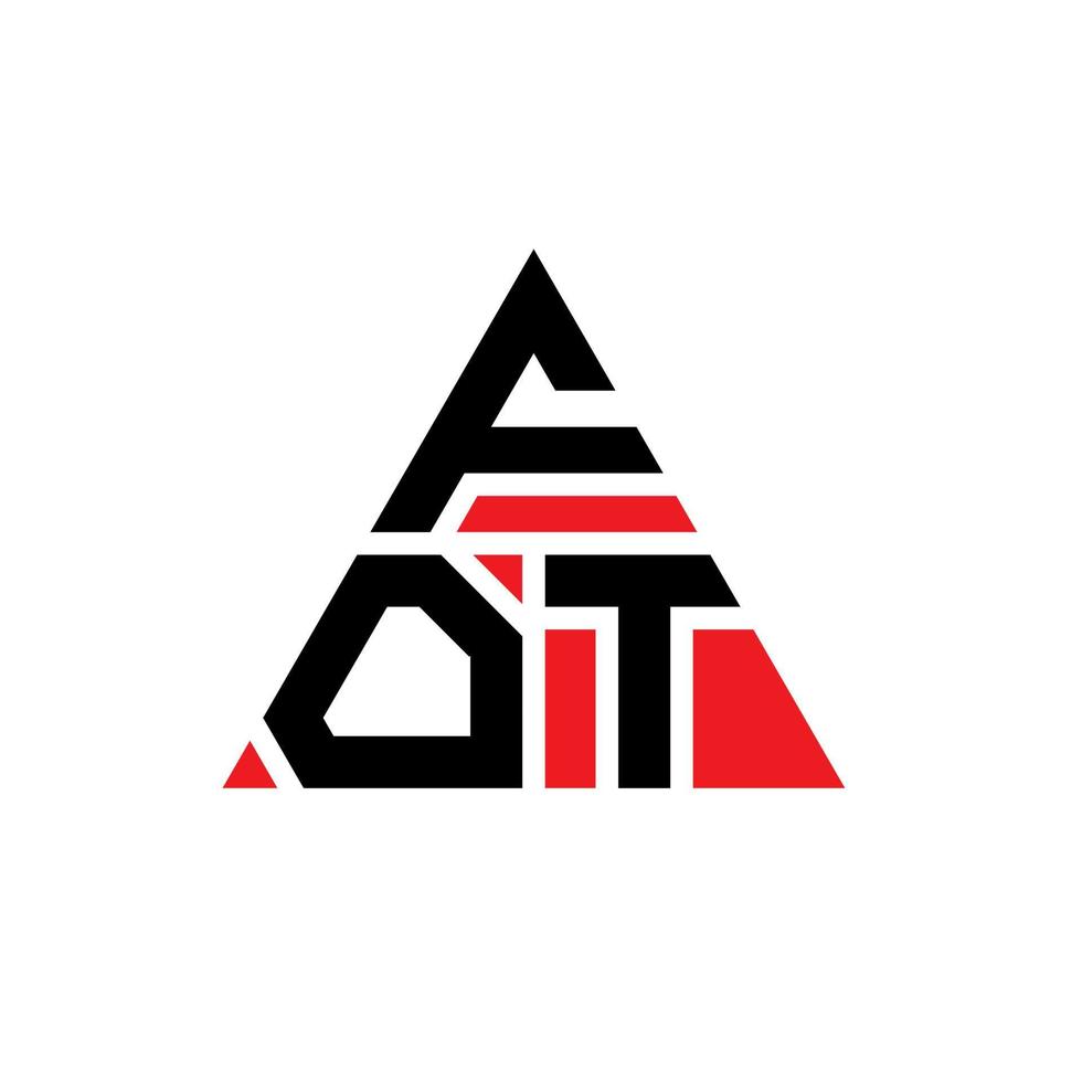 fot Dreieck-Buchstaben-Logo-Design mit Dreiecksform. fot dreieck logo design monogramm. fot dreieck vektor logo vorlage mit roter farbe. fot dreieckiges Logo einfaches, elegantes und luxuriöses Logo.