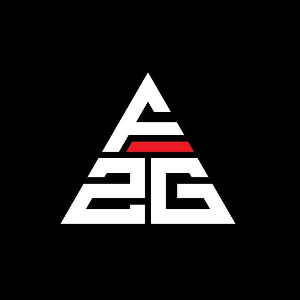 fzg-Dreieck-Buchstaben-Logo-Design mit Dreiecksform. fzg-Dreieck-Logo-Design-Monogramm. fzg-Dreieck-Vektor-Logo-Vorlage mit roter Farbe. fzg dreieckiges Logo einfaches, elegantes und luxuriöses Logo. vektor