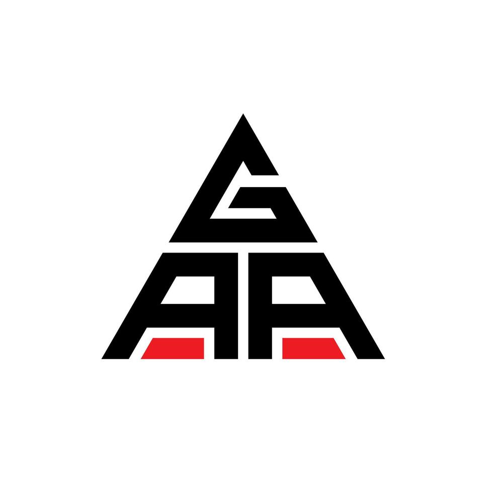 gaa Dreiecksbuchstaben-Logo-Design mit Dreiecksform. Gaa-Dreieck-Logo-Design-Monogramm. Gaa-Dreieck-Vektor-Logo-Vorlage mit roter Farbe. gaa dreieckiges logo einfaches, elegantes und luxuriöses logo. vektor