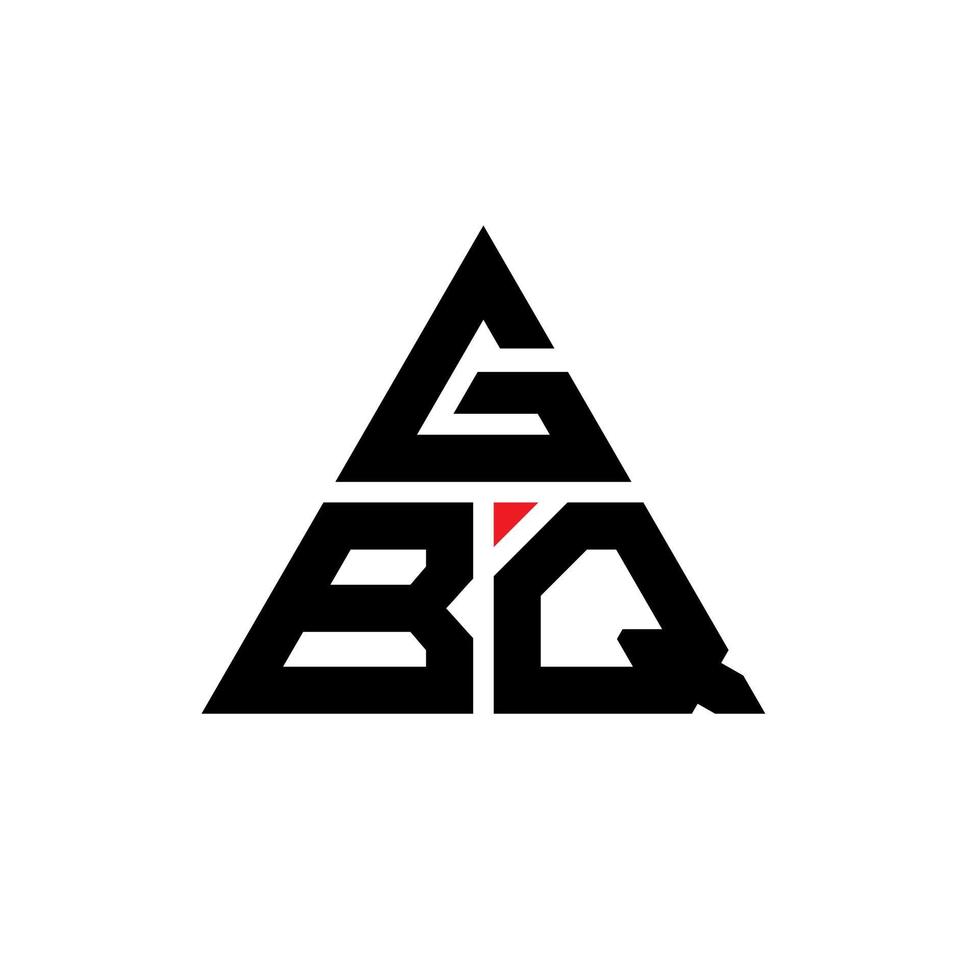 gbq-Dreieck-Buchstaben-Logo-Design mit Dreiecksform. gbq-Dreieck-Logo-Design-Monogramm. gbq-Dreieck-Vektor-Logo-Vorlage mit roter Farbe. gbq dreieckiges Logo einfaches, elegantes und luxuriöses Logo. vektor