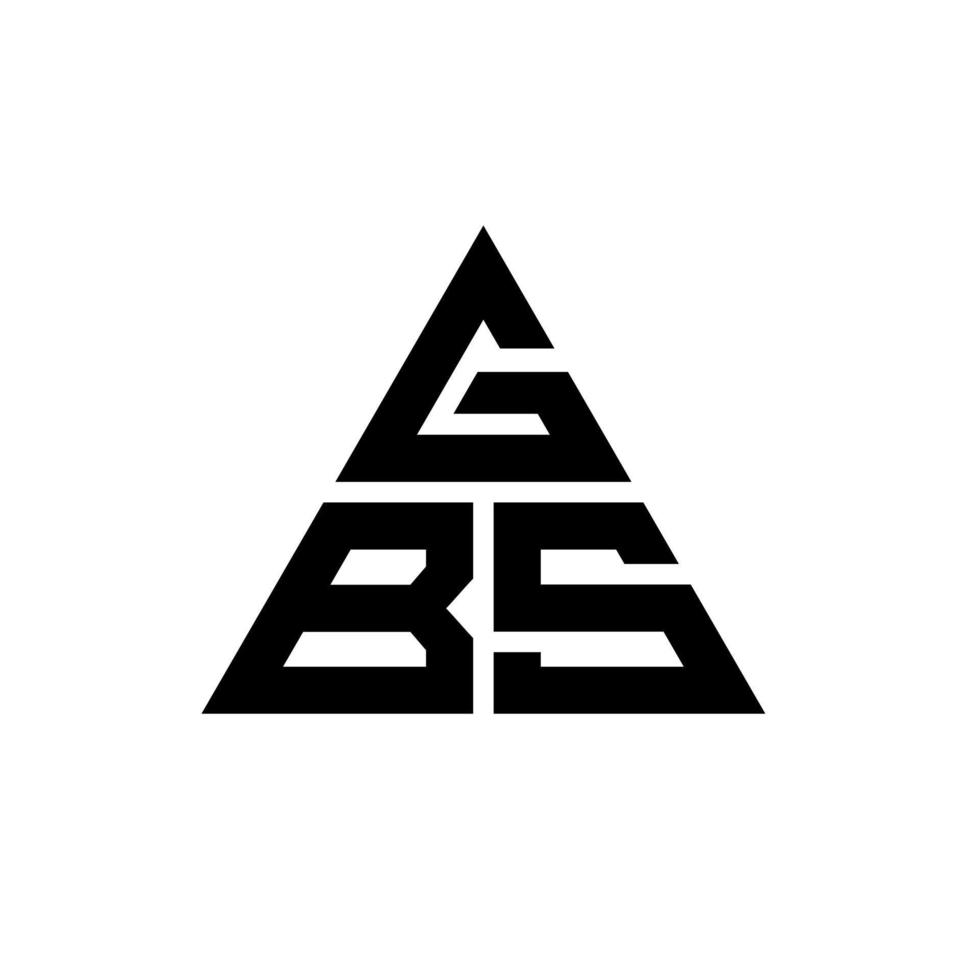 gbs triangel bokstavslogotypdesign med triangelform. gbs triangel logotyp design monogram. gbs triangel vektor logotyp mall med röd färg. gbs triangulär logotyp enkel, elegant och lyxig logotyp.