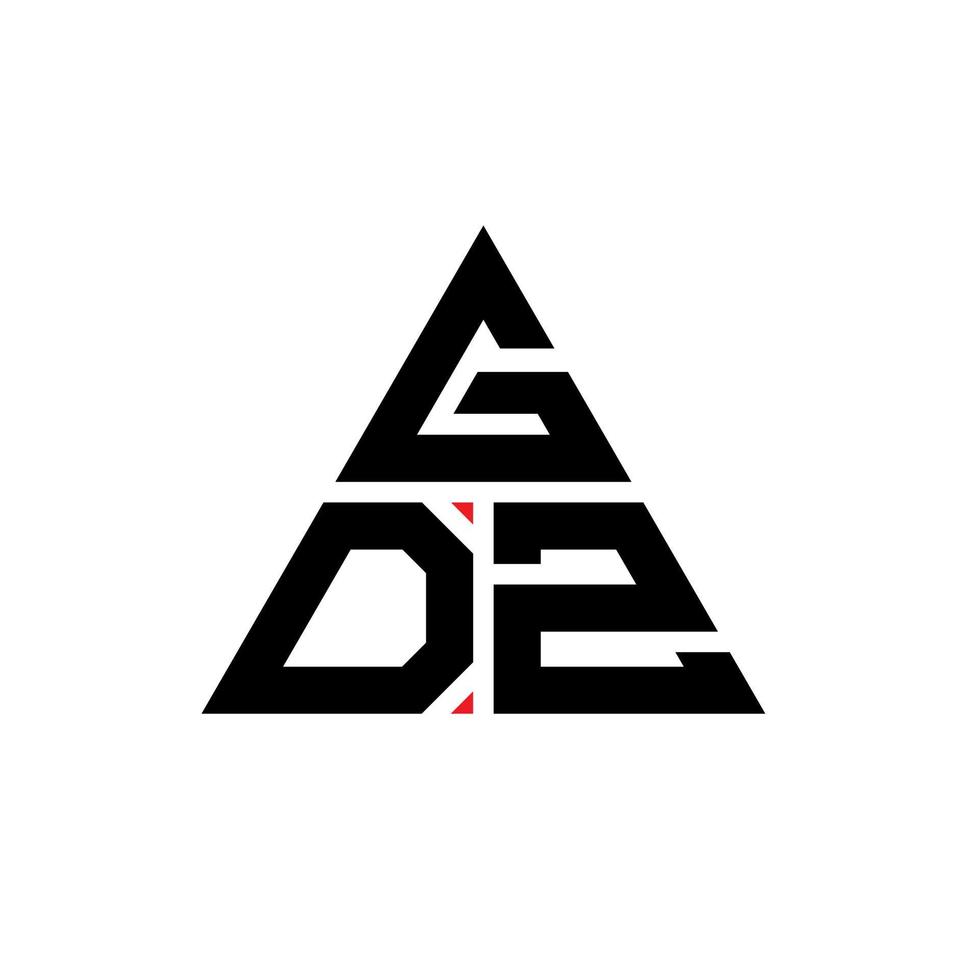 gdz triangel bokstavslogotypdesign med triangelform. gdz triangel logotyp design monogram. gdz triangel vektor logotyp mall med röd färg. gdz triangulär logotyp enkel, elegant och lyxig logotyp.