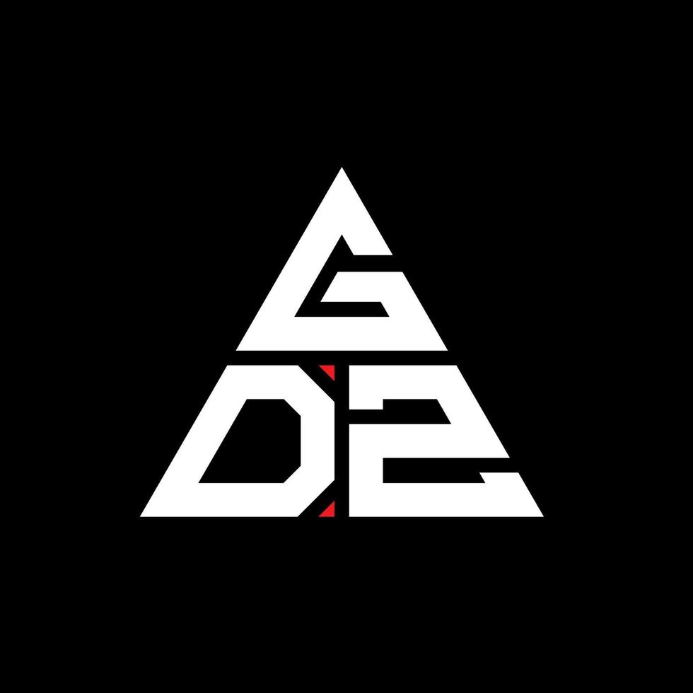 gdz-Dreieck-Buchstaben-Logo-Design mit Dreiecksform. gdz-Dreieck-Logo-Design-Monogramm. Gdz-Dreieck-Vektor-Logo-Vorlage mit roter Farbe. gdz dreieckiges Logo einfaches, elegantes und luxuriöses Logo. vektor