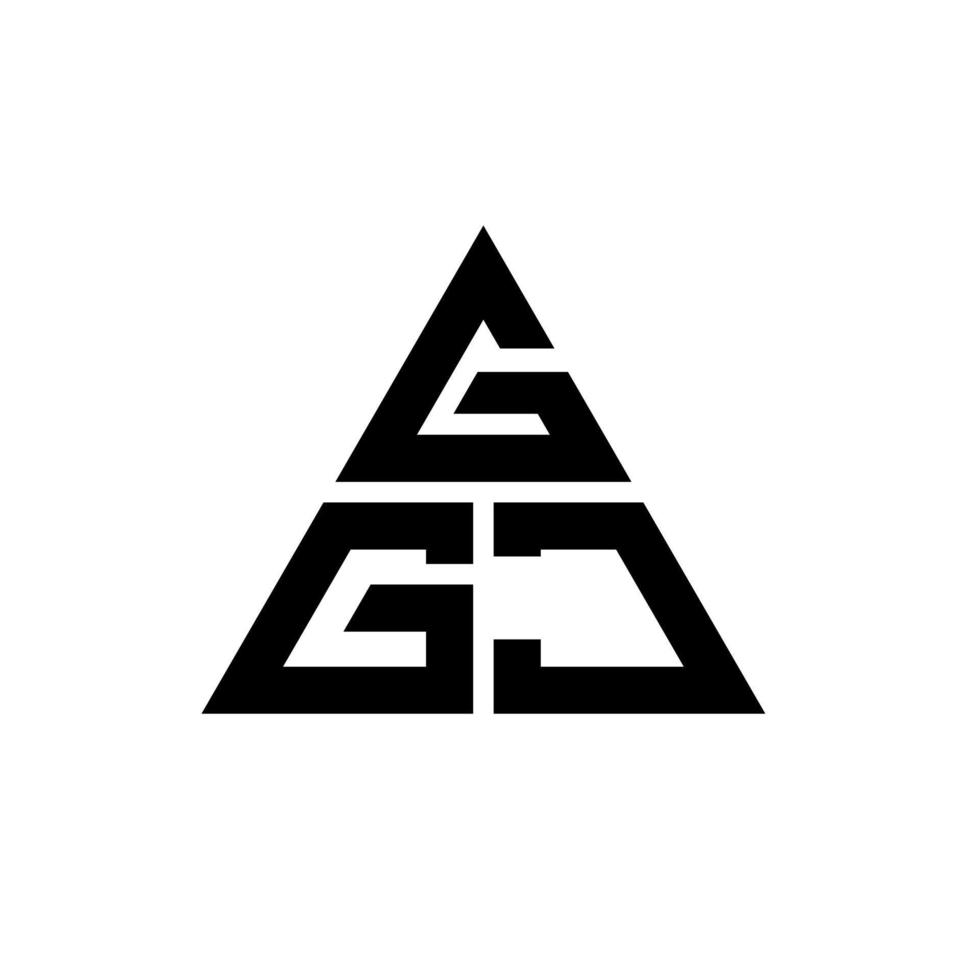 ggj Dreiecksbuchstaben-Logo-Design mit Dreiecksform. ggj-Dreieck-Logo-Design-Monogramm. ggj-Dreieck-Vektor-Logo-Vorlage mit roter Farbe. ggj dreieckiges logo einfaches, elegantes und luxuriöses logo. vektor