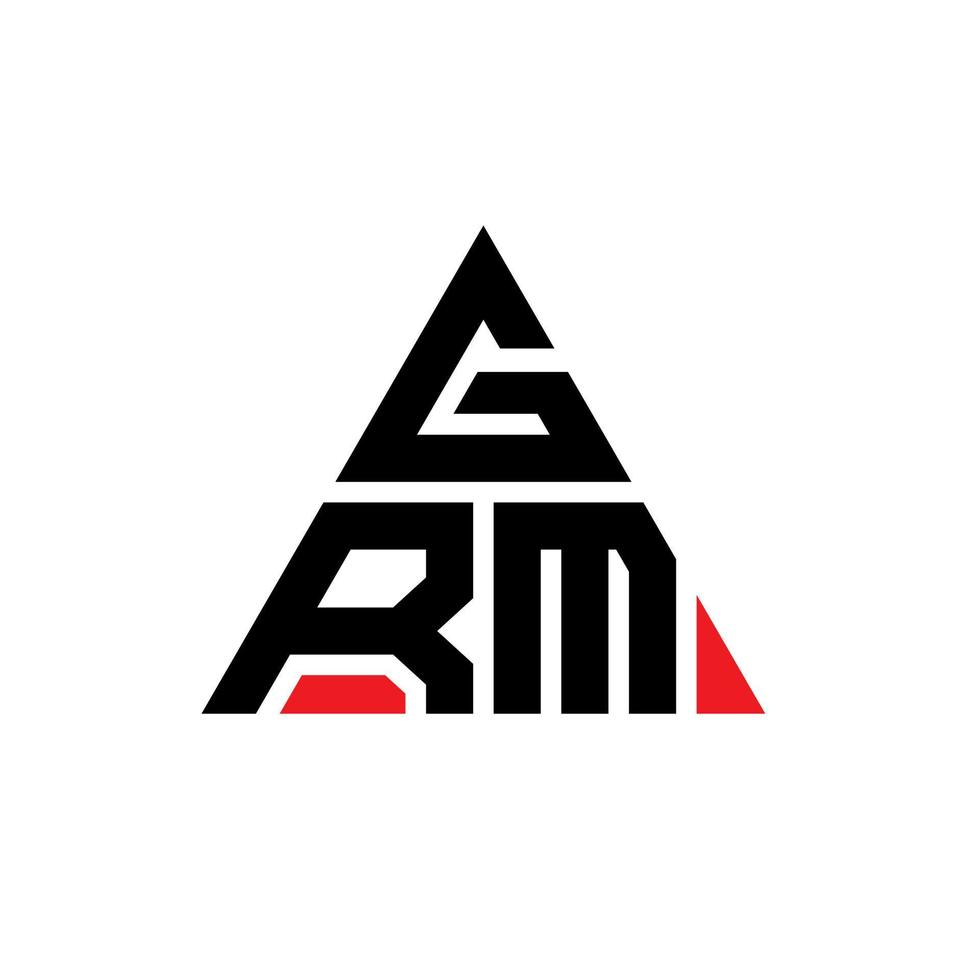 grm Dreiecksbuchstaben-Logo-Design mit Dreiecksform. Grm-Dreieck-Logo-Design-Monogramm. Grm-Dreieck-Vektor-Logo-Vorlage mit roter Farbe. grm dreieckiges logo einfaches, elegantes und luxuriöses logo. vektor