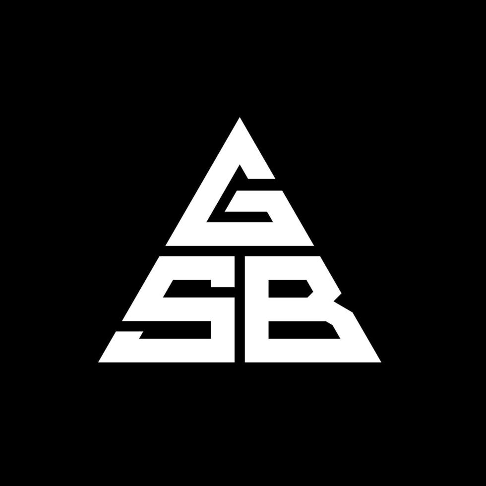 gsb-Dreieck-Buchstaben-Logo-Design mit Dreiecksform. Gsb-Dreieck-Logo-Design-Monogramm. Gsb-Dreieck-Vektor-Logo-Vorlage mit roter Farbe. gsb dreieckiges logo einfaches, elegantes und luxuriöses logo. vektor