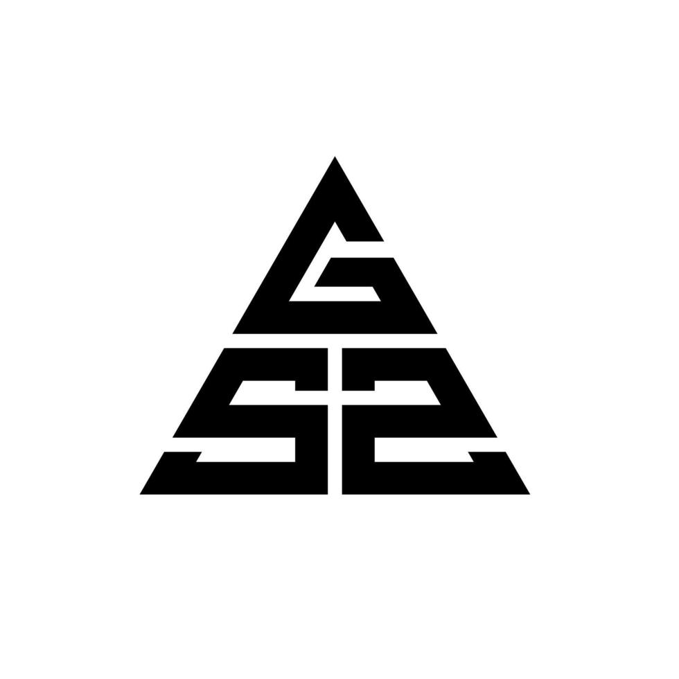 gsz-Dreieck-Buchstaben-Logo-Design mit Dreiecksform. Gsz-Dreieck-Logo-Design-Monogramm. Gsz-Dreieck-Vektor-Logo-Vorlage mit roter Farbe. gsz dreieckiges Logo einfaches, elegantes und luxuriöses Logo. vektor