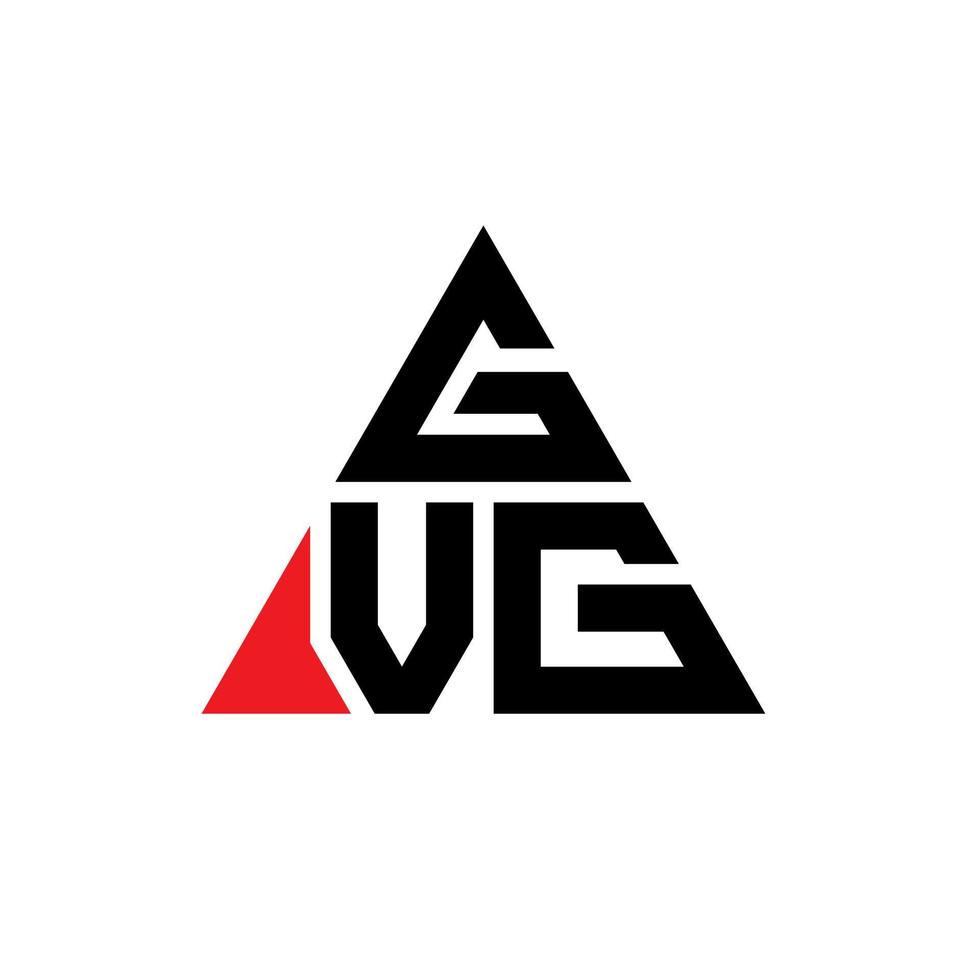 gvg triangel bokstavslogotypdesign med triangelform. gvg triangel logotyp design monogram. gvg triangel vektor logotyp mall med röd färg. gvg triangulär logotyp enkel, elegant och lyxig logotyp.