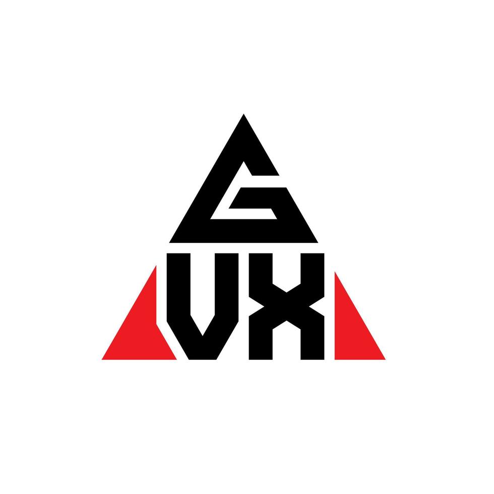 gvx-Dreieck-Buchstaben-Logo-Design mit Dreiecksform. gvx-Dreieck-Logo-Design-Monogramm. gvx-Dreieck-Vektor-Logo-Vorlage mit roter Farbe. gvx dreieckiges Logo einfaches, elegantes und luxuriöses Logo. vektor