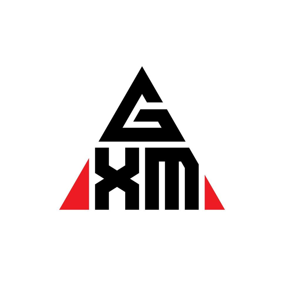 gxm triangel bokstavslogotypdesign med triangelform. gxm triangel logotyp design monogram. gxm triangel vektor logotyp mall med röd färg. gxm triangulär logotyp enkel, elegant och lyxig logotyp.