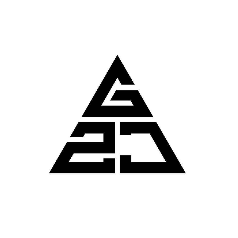 gzj triangel bokstavslogotypdesign med triangelform. gzj triangel logotyp design monogram. gzj triangel vektor logotyp mall med röd färg. gzj triangulär logotyp enkel, elegant och lyxig logotyp.
