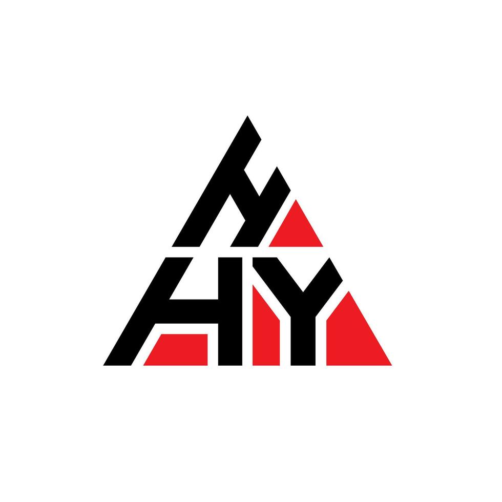 hhy Dreiecksbuchstaben-Logo-Design mit Dreiecksform. hhy Dreieck-Logo-Design-Monogramm. hhy Dreieck-Vektor-Logo-Vorlage mit roter Farbe. hhy dreieckiges Logo einfaches, elegantes und luxuriöses Logo. vektor