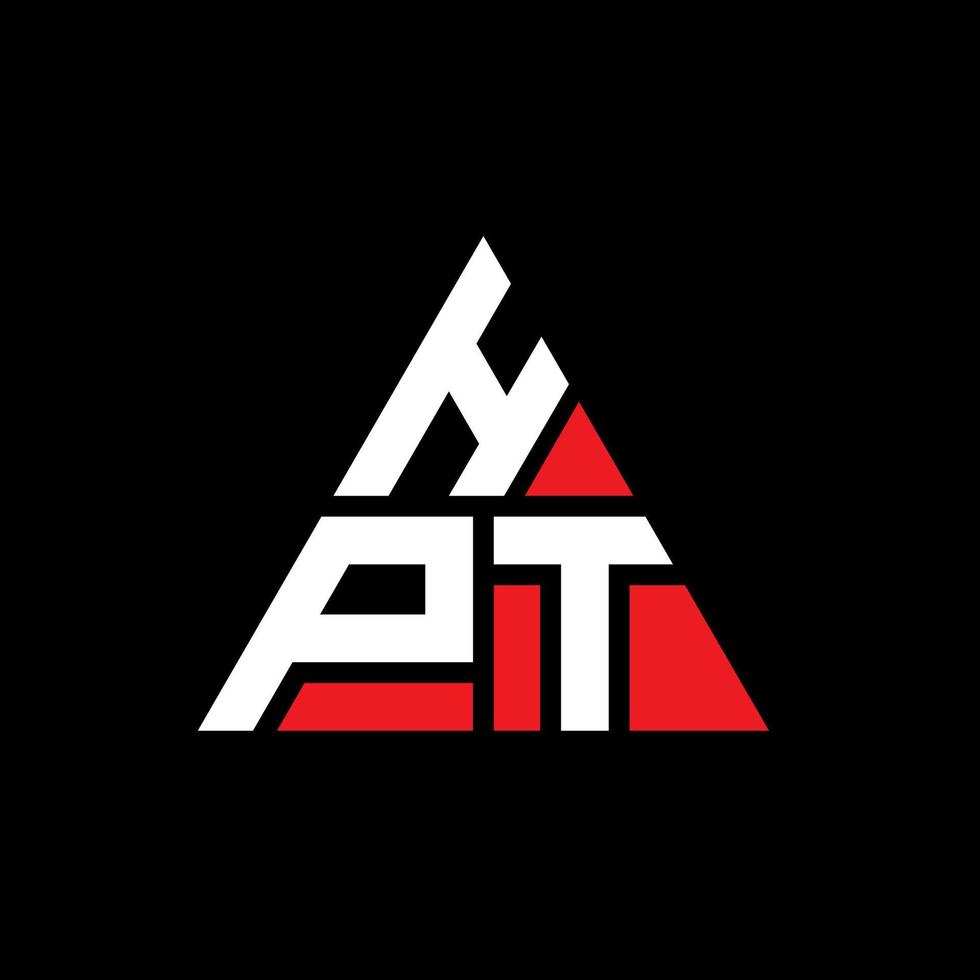 hpt Dreiecksbuchstaben-Logo-Design mit Dreiecksform. HPT-Dreieck-Logo-Design-Monogramm. hpt-Dreieck-Vektor-Logo-Vorlage mit roter Farbe. hpt dreieckiges Logo einfaches, elegantes und luxuriöses Logo. vektor