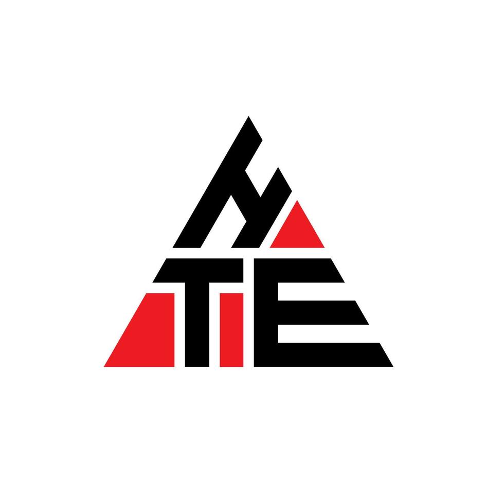 Das Dreieck-Buchstaben-Logo-Design mit Dreiecksform. Das Dreieck-Logo-Design-Monogramm. hte Dreieck-Vektor-Logo-Vorlage mit roter Farbe. Das dreieckige Logo ist ein einfaches, elegantes und luxuriöses Logo. vektor