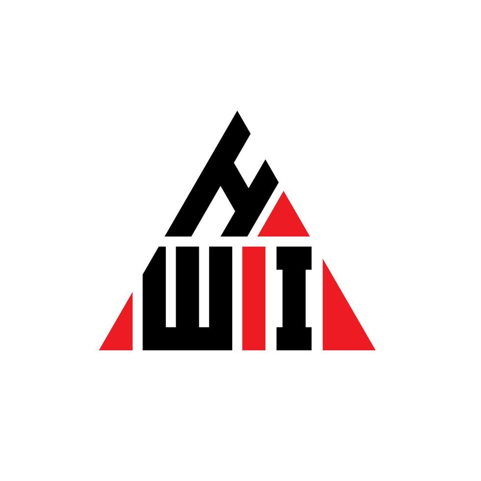 hwi Dreiecksbuchstaben-Logo-Design mit Dreiecksform. hwi-Dreieck-Logo-Design-Monogramm. hwi-Dreieck-Vektor-Logo-Vorlage mit roter Farbe. hwi dreieckiges Logo einfaches, elegantes und luxuriöses Logo. vektor