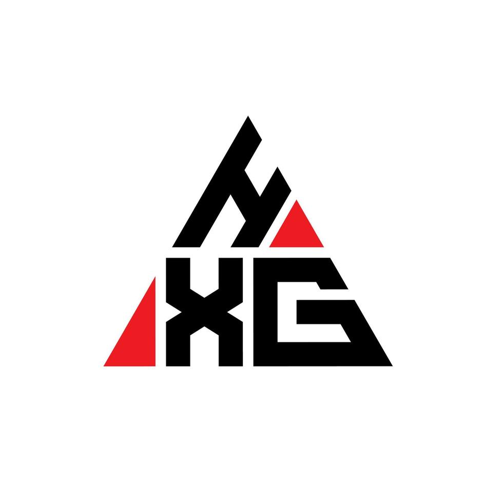 hxg-Dreieck-Buchstaben-Logo-Design mit Dreiecksform. Hxg-Dreieck-Logo-Design-Monogramm. hxg-Dreieck-Vektor-Logo-Vorlage mit roter Farbe. hxg dreieckiges Logo einfaches, elegantes und luxuriöses Logo. vektor