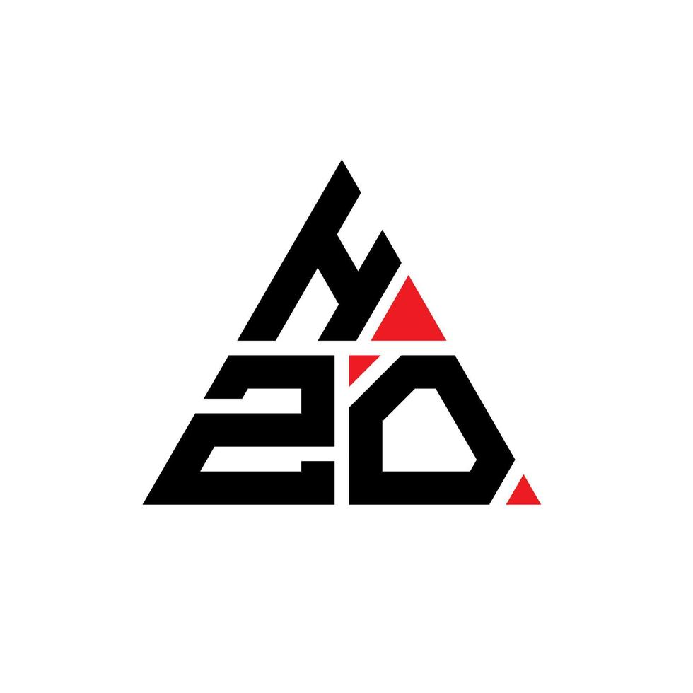 hzo triangel bokstavslogotypdesign med triangelform. hzo triangel logotyp design monogram. hzo triangel vektor logotyp mall med röd färg. hzo triangulär logotyp enkel, elegant och lyxig logotyp.