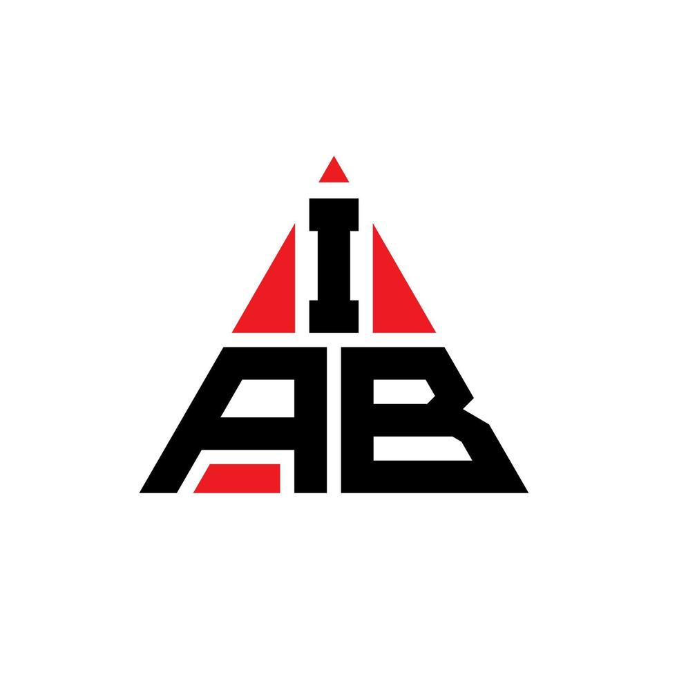 iab-Dreieck-Buchstaben-Logo-Design mit Dreiecksform. iab-Dreieck-Logo-Design-Monogramm. iab-Dreieck-Vektor-Logo-Vorlage mit roter Farbe. iab dreieckiges Logo einfaches, elegantes und luxuriöses Logo. vektor