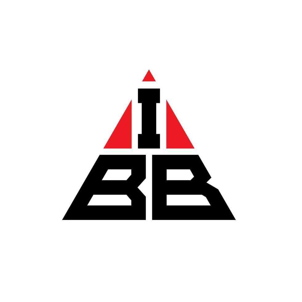 ibb-Dreieck-Buchstaben-Logo-Design mit Dreiecksform. ibb-Dreieck-Logo-Design-Monogramm. ibb-Dreieck-Vektor-Logo-Vorlage mit roter Farbe. ibb dreieckiges Logo einfaches, elegantes und luxuriöses Logo. vektor