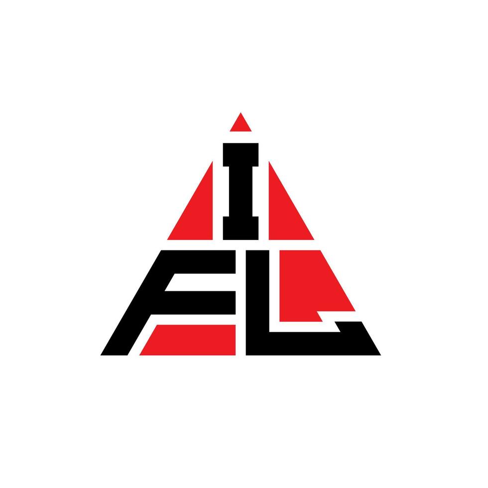 ifl-Dreieck-Buchstaben-Logo-Design mit Dreiecksform. ifl-Dreieck-Logo-Design-Monogramm. ifl-Dreieck-Vektor-Logo-Vorlage mit roter Farbe. ifl dreieckiges Logo einfaches, elegantes und luxuriöses Logo. vektor