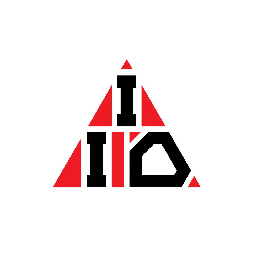Iio-Dreieck-Buchstaben-Logo-Design mit Dreiecksform. iio-Dreieck-Logo-Design-Monogramm. iio-Dreieck-Vektor-Logo-Vorlage mit roter Farbe. iio dreieckiges Logo einfaches, elegantes und luxuriöses Logo. vektor