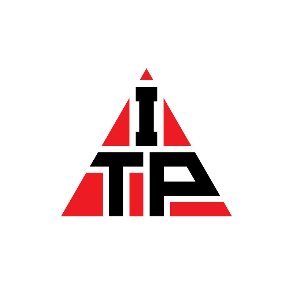 itp-Dreieck-Buchstaben-Logo-Design mit Dreiecksform. itp-Dreieck-Logo-Design-Monogramm. itp-Dreieck-Vektor-Logo-Vorlage mit roter Farbe. itp dreieckiges logo einfaches, elegantes und luxuriöses logo. vektor