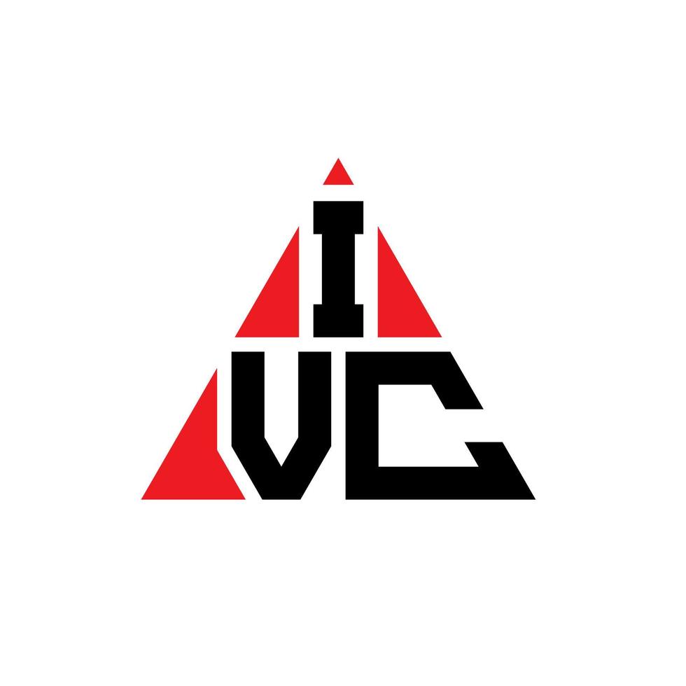 ivc triangel bokstavslogotypdesign med triangelform. ivc triangel logotyp design monogram. ivc triangel vektor logotyp mall med röd färg. ivc triangulär logotyp enkel, elegant och lyxig logotyp.