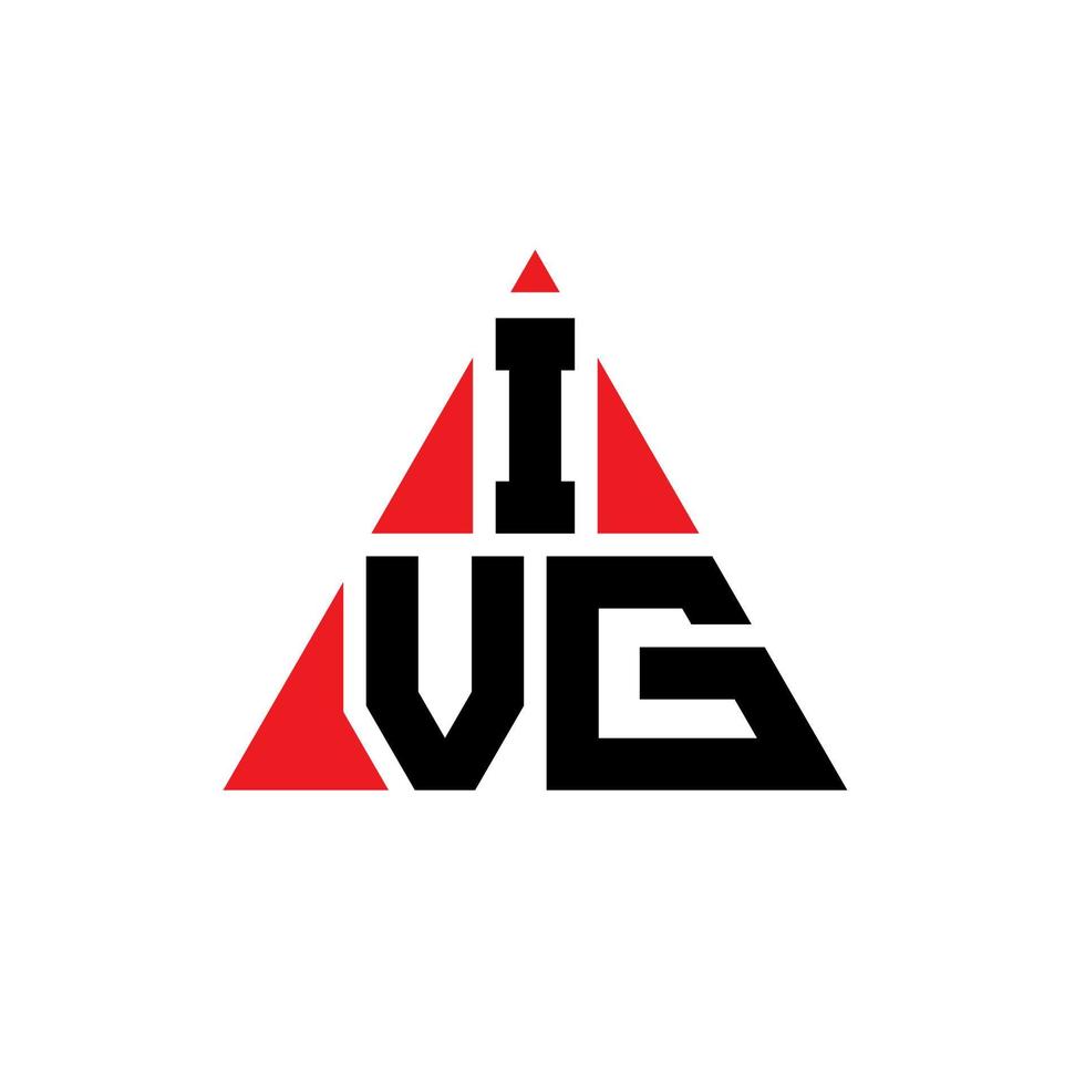ivg-Dreieck-Buchstaben-Logo-Design mit Dreiecksform. IVG-Dreieck-Logo-Design-Monogramm. Ivg-Dreieck-Vektor-Logo-Vorlage mit roter Farbe. ivg dreieckiges Logo einfaches, elegantes und luxuriöses Logo. vektor