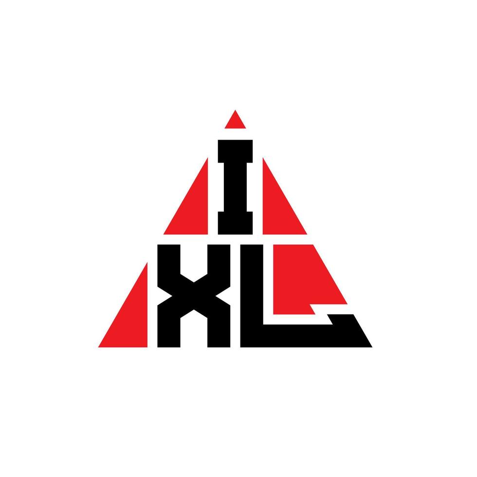 ixl-Dreieck-Buchstaben-Logo-Design mit Dreiecksform. ixl-Dreieck-Logo-Design-Monogramm. ixl-Dreieck-Vektor-Logo-Vorlage mit roter Farbe. ixl dreieckiges Logo einfaches, elegantes und luxuriöses Logo. vektor