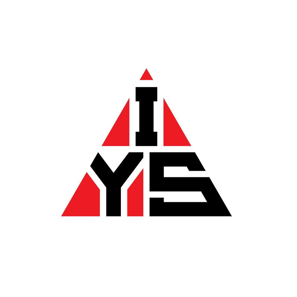 iys triangelbokstavslogotypdesign med triangelform. iys triangel logotyp design monogram. iys triangel vektor logotyp mall med röd färg. iys trekantiga logotyp enkel, elegant och lyxig logotyp.