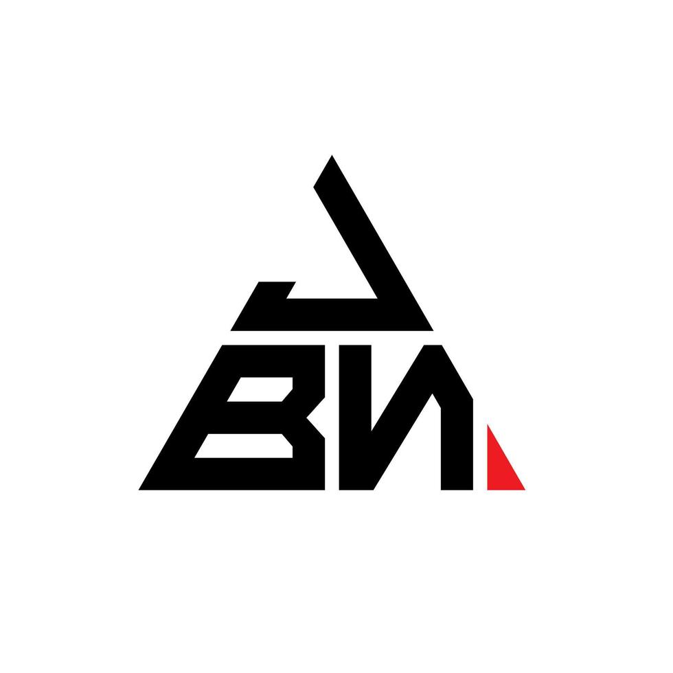 Jbn-Dreieck-Buchstaben-Logo-Design mit Dreiecksform. Jbn-Dreieck-Logo-Design-Monogramm. Jbn-Dreieck-Vektor-Logo-Vorlage mit roter Farbe. jbn dreieckiges logo einfaches, elegantes und luxuriöses logo. vektor