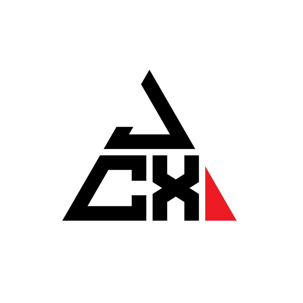 jcx Dreiecksbuchstaben-Logo-Design mit Dreiecksform. JCX-Dreieck-Logo-Design-Monogramm. JCX-Dreieck-Vektor-Logo-Vorlage mit roter Farbe. jcx dreieckiges Logo einfaches, elegantes und luxuriöses Logo. vektor