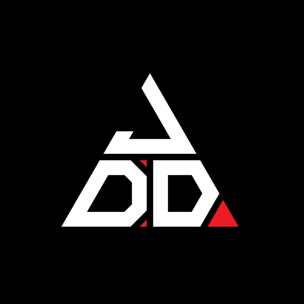 Jdd-Dreieck-Buchstaben-Logo-Design mit Dreiecksform. Jdd-Dreieck-Logo-Design-Monogramm. Jdd-Dreieck-Vektor-Logo-Vorlage mit roter Farbe. jdd dreieckiges Logo einfaches, elegantes und luxuriöses Logo. vektor